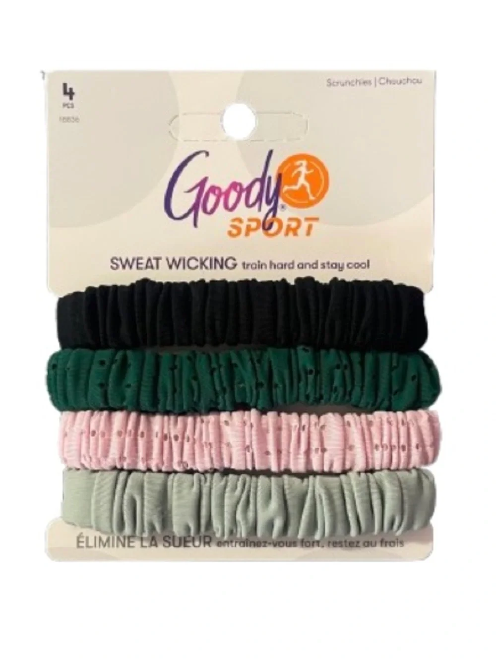 Sport -Sweat Wicking Hair Scrunchies - Black, Green, Pink, Gray